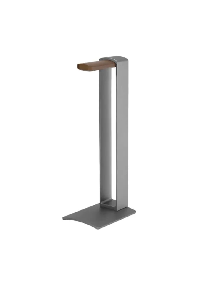COFI 1453 Tv & Audio<Kopfhörerständer aus Aluminium und Holz Over-Ear-Kopfhörerhalterung in Silber