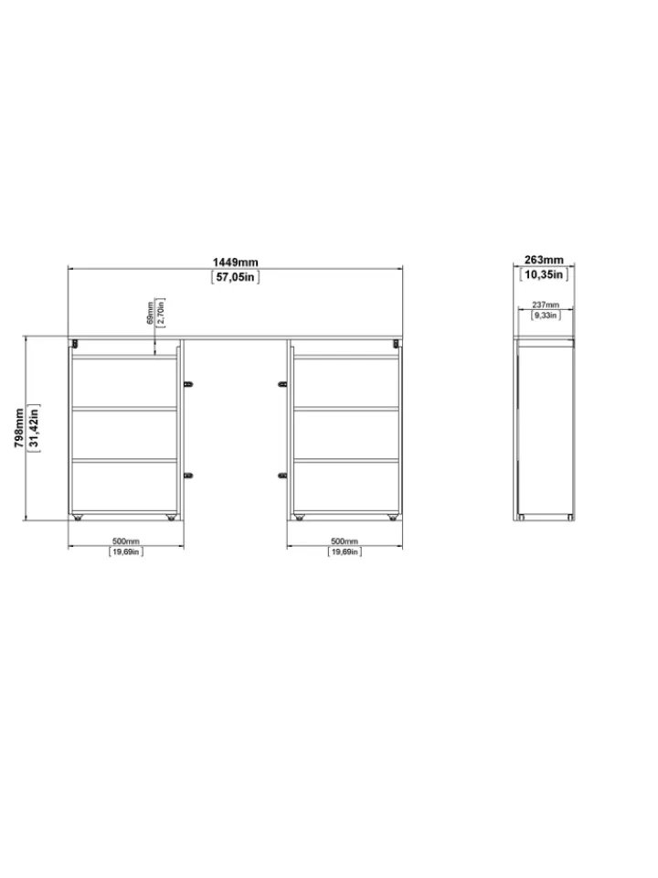 ebuy24 Betten & Matratzen<Kopfteil Nada Braun 145 x 27 cm