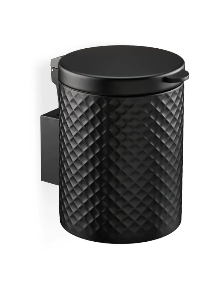 relaxdays Mülleimer<Kosmetikeimer in Schwarz - 5 Liter