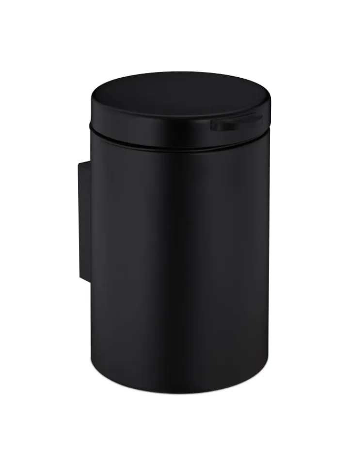 relaxdays Mülleimer<Kosmetikeimer in Schwarz - 3 Liter