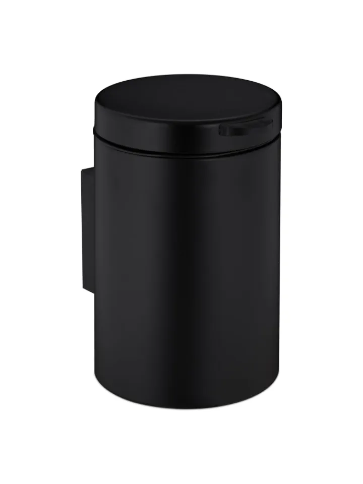 relaxdays Mülleimer<Kosmetikeimer in Schwarz - 3 Liter