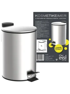 Schütte Mülleimer<Kosmetik-Treteimer in Chrom - 3 l