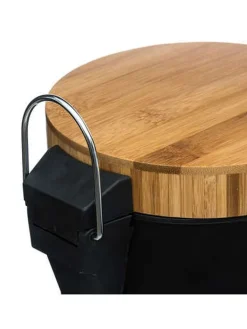 WellHome Mülleimer<Kosmetik-Treteimer in Schwarz - 3 l