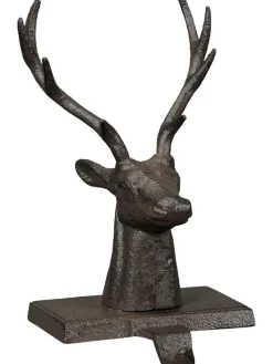 POSIWIO Wohndekoration<Kranzhalter "Hirsch" in Braun - (B)12 x (T)13 cm