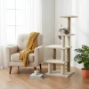 Paws&Whiskers Katzen<Kratzbaum "Alessi" in Beige - (B)45 x (H)117 x (T)45 cm
