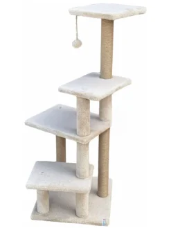 Paws&Whiskers Katzen<Kratzbaum "Alessi" in Beige - (B)45 x (H)117 x (T)45 cm