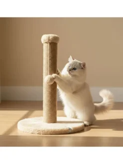 Paws&Whiskers Katzen<Kratzbaum ''Coris'' in Beige - (H)52 x Ø 30 cm