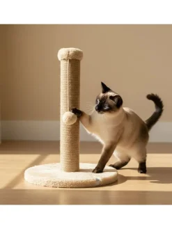 Paws&Whiskers Katzen<Kratzbaum ''Coris'' in Beige - (H)52 x Ø 30 cm