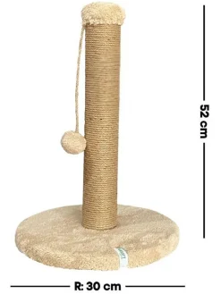 Paws&Whiskers Katzen<Kratzbaum ''Coris'' in Beige - (H)52 x Ø 30 cm