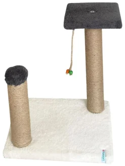 Paws&Whiskers Katzen<Kratzbaum "Else" in Anthrazit/ Weiß - (B)33 x (H)44 x (T)28 cm