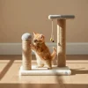 Paws&Whiskers Katzen<Kratzbaum "Else" in Grau/ Creme - (B)33 x (H)44 x (T)28 cm