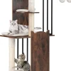 COSTWAY Katzen<Kratzbaum Holz Metall 112 cm in Braun