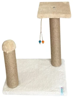 Paws&Whiskers Katzen<Kratzbaum in Beige - (B)35 x (H)44 x (T)28 cm