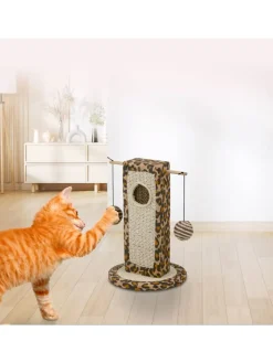 Edco Katzen<Kratzbaum in Beige/ Hellbraun - (B)21 x (H)30 x (T)20 cm