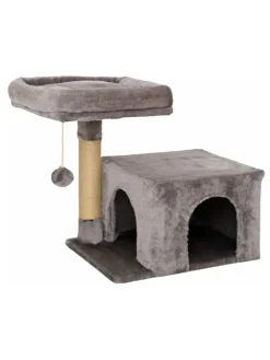 Paws&Whiskers Katzen<Kratzbaum in Grau - (B)50 x (H)48 x (T)35 cm
