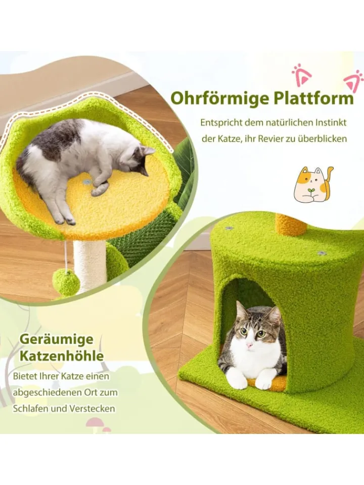 COSTWAY Katzen<Kratzbaum klein in Grün