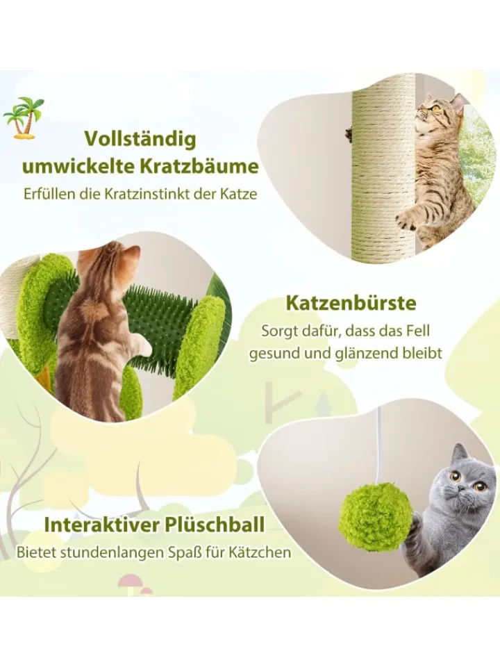 COSTWAY Katzen<Kratzbaum klein in Grün