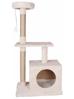 Paws&Whiskers Katzen<Kratzbaum "Liora" in Beige - (B)50 x (H)106 x (T)35 cm