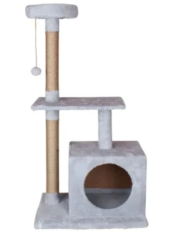 Paws&Whiskers Katzen<Kratzbaum "Liora" in Grau - (B)50 x (H)106 x (T)35 cm