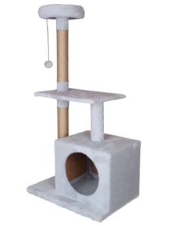 Paws&Whiskers Katzen<Kratzbaum "Liora" in Grau - (B)50 x (H)106 x (T)35 cm