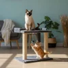 Paws&Whiskers Katzen<Kratzbaum "Liza" in Anthrazit - (B)50 x (H)48 x (T)35 cm
