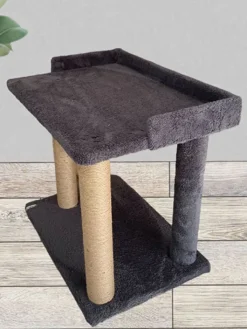 Paws&Whiskers Katzen<Kratzbaum "Liza" in Anthrazit - (B)50 x (H)48 x (T)35 cm