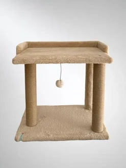 Paws&Whiskers Katzen<Kratzbaum "Liza" in Beige - (B)50 x (H)48 x (T)35 cm