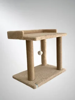 Paws&Whiskers Katzen<Kratzbaum "Liza" in Beige - (B)50 x (H)48 x (T)35 cm