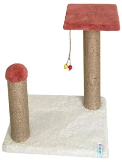Paws&Whiskers Katzen<Kratzbaum ''Liza'' in Rosa - (B)35 x (H)44 x (T)28 cm