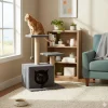 Paws&Whiskers Katzen<Kratzbaum "Lotti" in Anthrazit - (B)45 x (H)73 x (T)35 cm