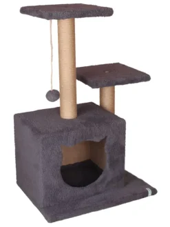 Paws&Whiskers Katzen<Kratzbaum "Lotti" in Anthrazit - (B)45 x (H)73 x (T)35 cm
