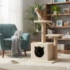 Paws&Whiskers Katzen<Kratzbaum "Lotti" in Beige - (B)45 x (H)72 x (T)35 cm
