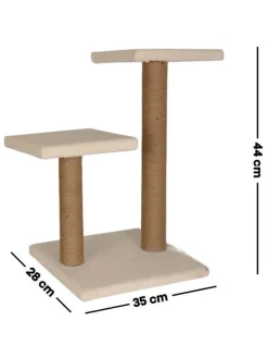 Paws&Whiskers Katzen<Kratzbaum ''Luizi'' in Beige - (B)35 x (H)44 x (T)28 cm