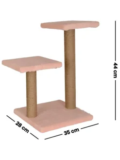 Paws&Whiskers Katzen<Kratzbaum ''Luizi'' in Rosa - (B)35 x (H)44 x (T)28 cm