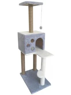 Paws&Whiskers Katzen<Kratzbaum "Orion" in Grau - (B)35 x (H)115 x (T)50 cm