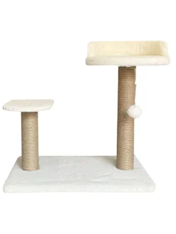 Paws&Whiskers Katzen<Kratzbaum ''Tiana'' in Weiß - (B)50 x (H)46 x (T)35 cm
