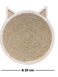 Paws&Whiskers Hunde<Kratzbrett in Hellbraun - Ø 29 cm