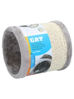 Edco Katzen<Kratztunnel in Grau - (H)19 x Ø 21 cm