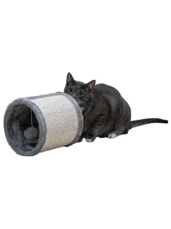 Edco Katzen<Kratztunnel in Grau - (H)19 x Ø 21 cm
