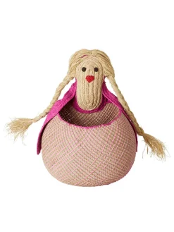 Rice Kisten & Körbe<Körbchen "Girl Shape" in Rosa - (B)39 x (H)51 x (T)32 cm