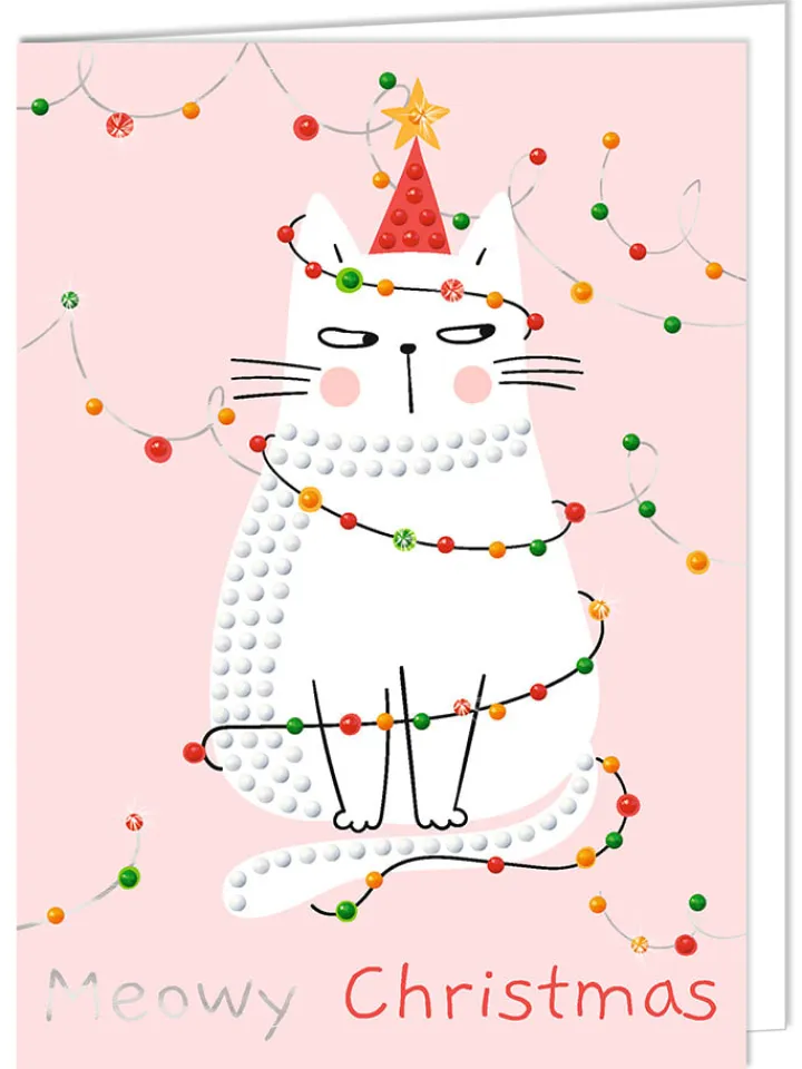 URSUS Partyzubehör & -Dekoration<Kreativset "Diamond Painting Greeting Cards - Happy Christmas" in Bunt