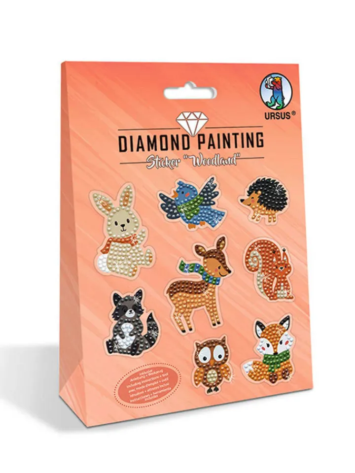 URSUS Partyzubehör & -Dekoration<Kreativset "Diamond Painting Sticker - Woodland" in Bunt