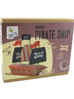 Andreu Toys Kreativbedarf & Do-It-Yourself<Kreativset "Hölzernes Piratenschiff" - ab 6 Jahren