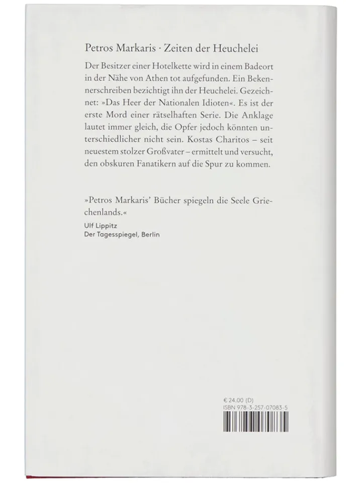 Diogenes Bücher<Krimi "Zeiten der Heuchelei"