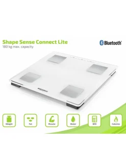 Soehnle Technik|Pflege & Gesundheit<Körperanalysewaage "PWD Shape Sense Connect Lite" in Weiß - (L)30 x (B)30