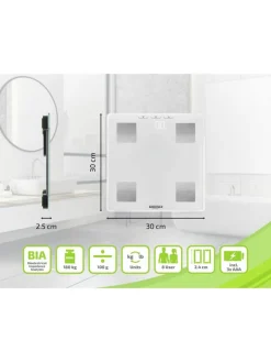 Soehnle Technik|Pflege & Gesundheit<Körperanalysewaage "PWD Shape Sense Connect Lite" in Weiß - (L)30 x (B)30