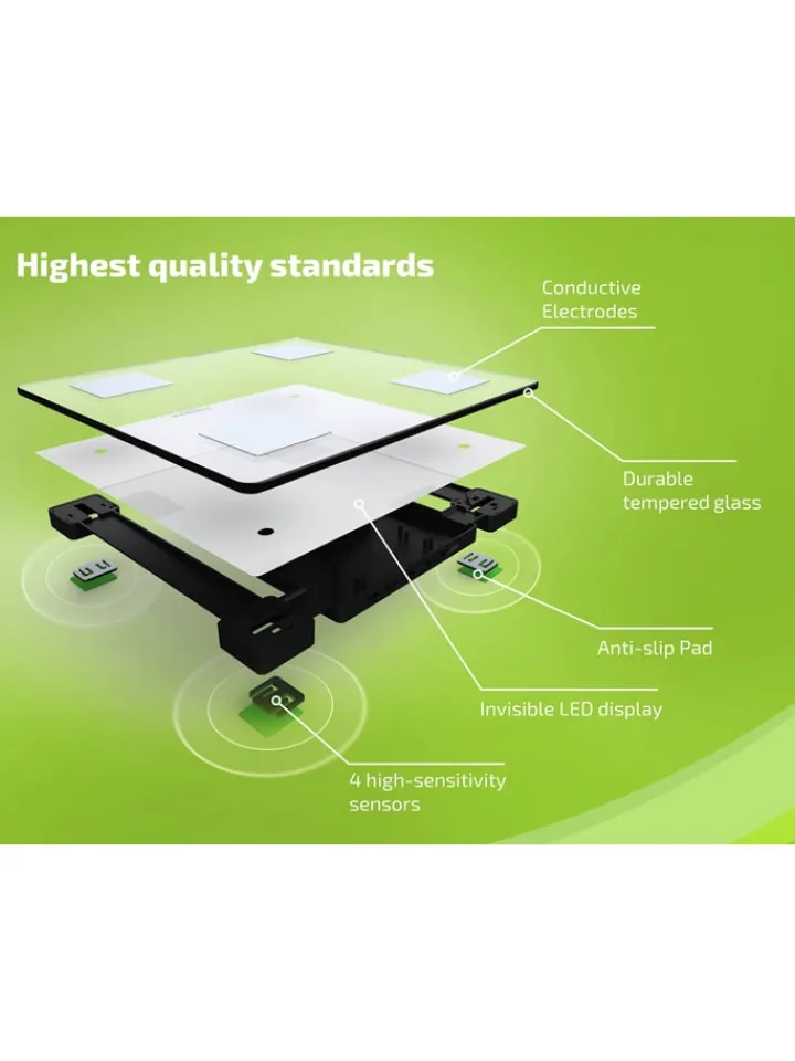 Soehnle Technik|Pflege & Gesundheit<Körperanalysewaage "PWD Shape Sense Connect Lite" in Weiß - (L)30 x (B)30