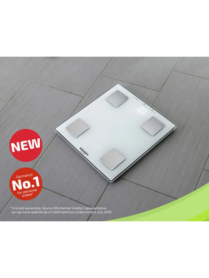 Soehnle Technik|Pflege & Gesundheit<Körperanalysewaage "PWD Shape Sense Connect Lite" in Weiß - (L)30 x (B)30