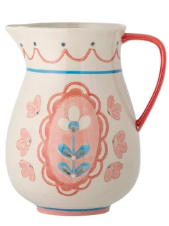 Bloomingville Gedeckter Tisch<Krug "Odina" in Rosa/ Weiß - (H)24 x Ø 17 cm