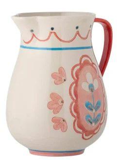Bloomingville Gedeckter Tisch<Krug "Odina" in Rosa/ Weiß - (H)24 x Ø 17 cm